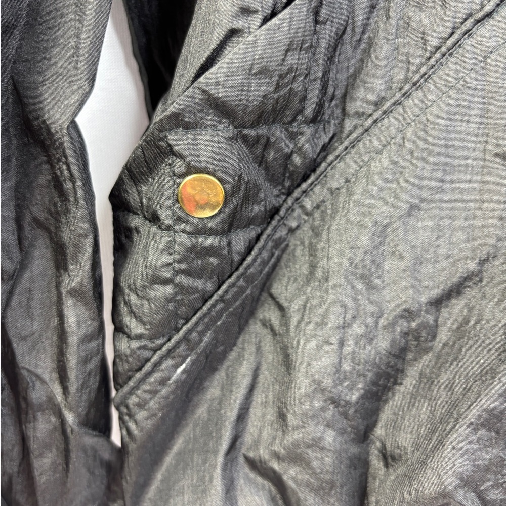 Vintage Basic Edition Black Gold Windbreaker Nylo… - image 4